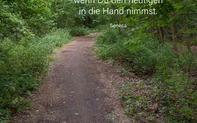 "Du bist weniger vom morgigen Tag abhängig, wenn Du den heutigen in die Hand nimmst."  Seneca